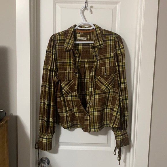 We the Free Plaid Flannel Shirt - Picture 1 of 3